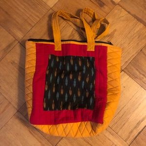 Quilted Tote Bag from India